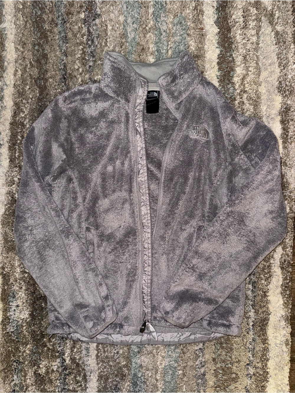 The North Face Women's Plush Gray Full-Zip Fleece Jacket